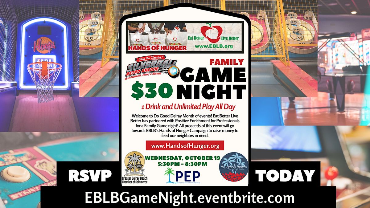 Do Good Delray Family Game Night, Silverball Retro Arcade, Delray Beach