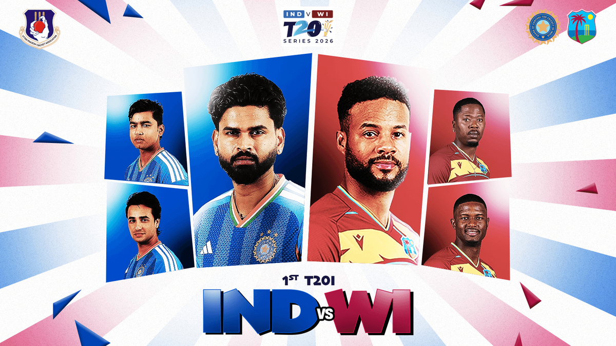 India versus West Indies T20 series graphic
