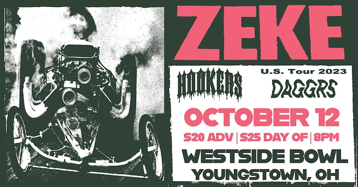 ZEKE/HOOKERS/DAGGRS, Westside Bowl, Youngstown, 12 October 2023