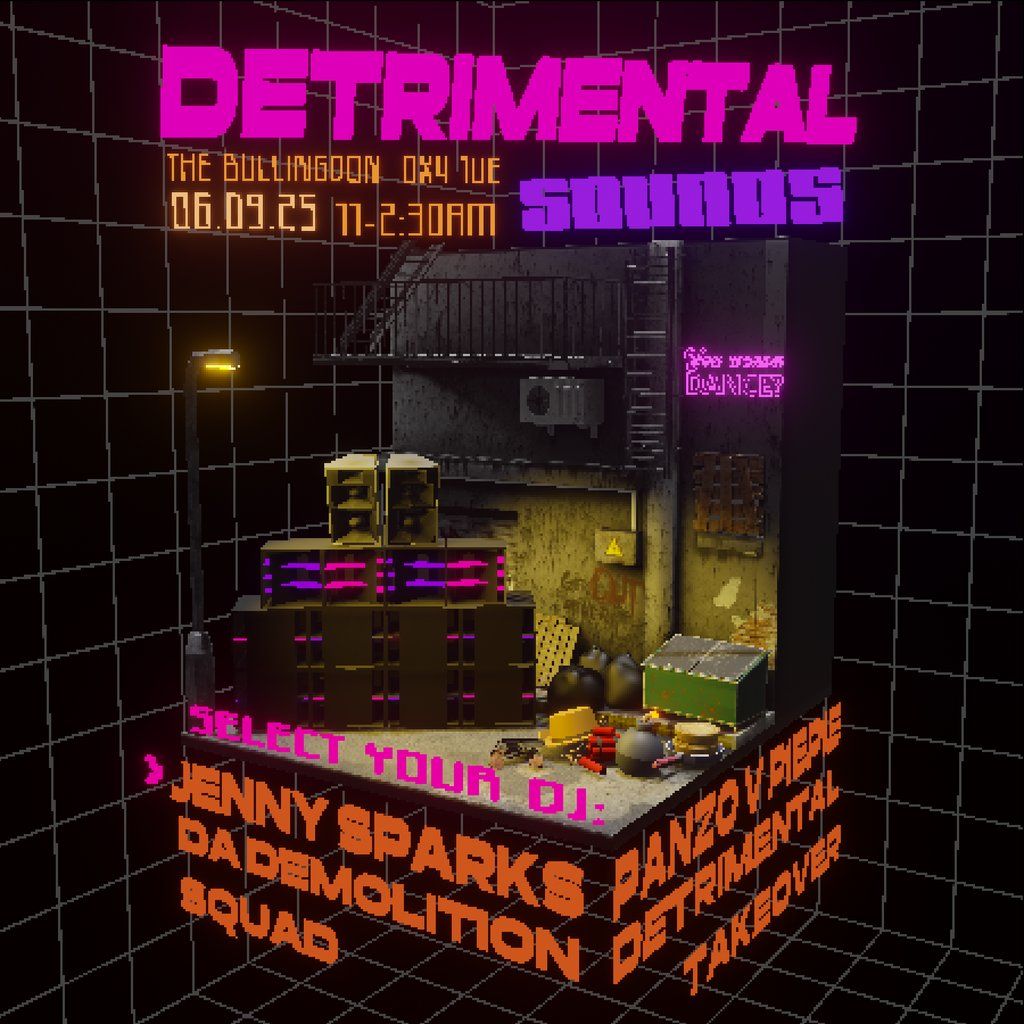 Detrimental Sounds @ The Bullingdon 6/9/25, 6 September | Event in Oxford | AllEvents