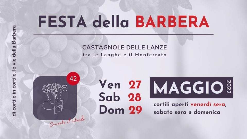 42° Festa della Barbera, Castagnole delle Lanze, Alessandria, May 27 to May 29 AllEvents.in 42° Festa della Barbera, Castagnole delle Lanze, Alessandria, May 27 to May 29 AllEvents.in