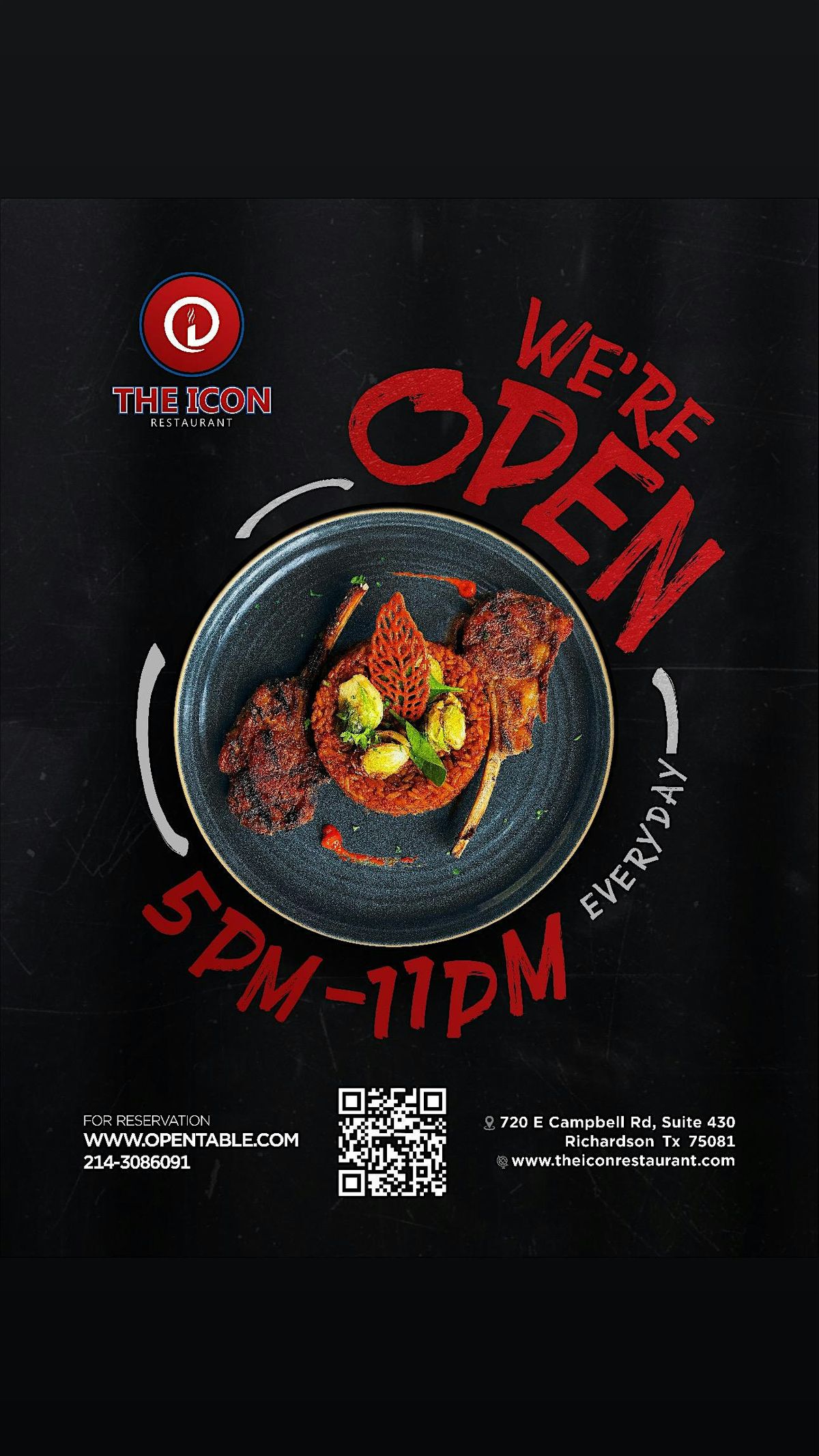 food and music this friday at the all new The Icon Restaurant in Dallas