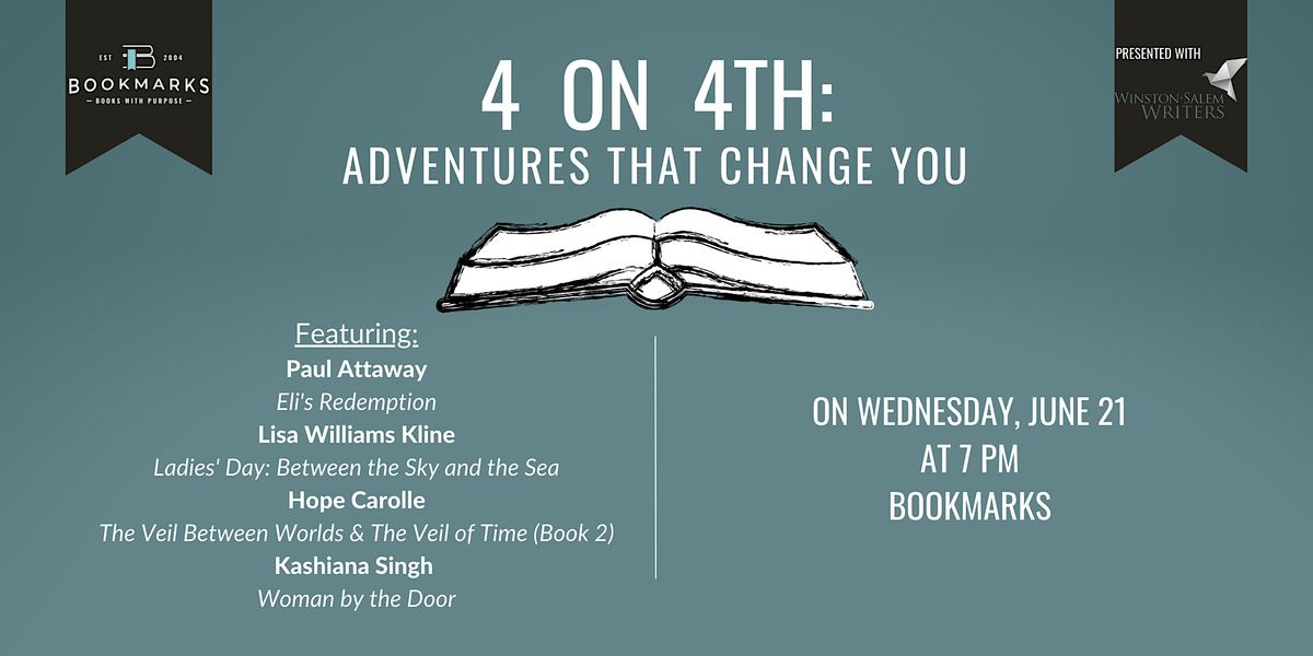 June 4 on 4th Author Showcase, Bookmarks, WinstonSalem, 21 June 2023