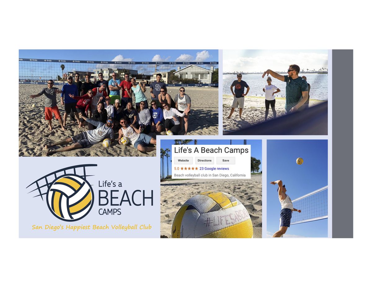 Intermediate Beach Volleyball Clinic, Life's A Beach Camps San Diego