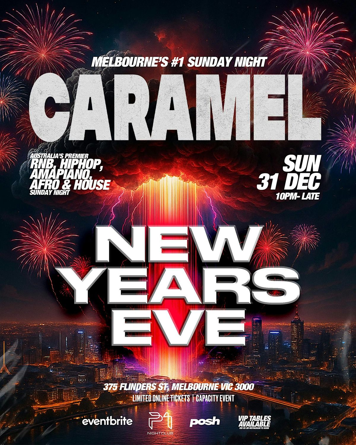 Caramel Sundays | NYE |31 December 2025, 31 December | Event in Melbourne | AllEvents