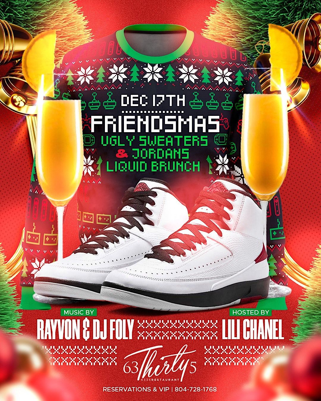 LIQUID BRUNCH "FRIENDSMAS EDITION", 63Thirty5 Restaurant’s, Richmond