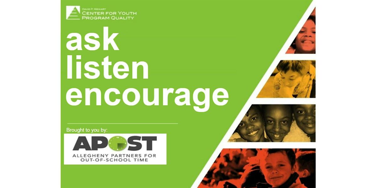 Ask-Listen-Encourage, CoLab18 in Nova Place, Pittsburgh, 15 March 2024 ...