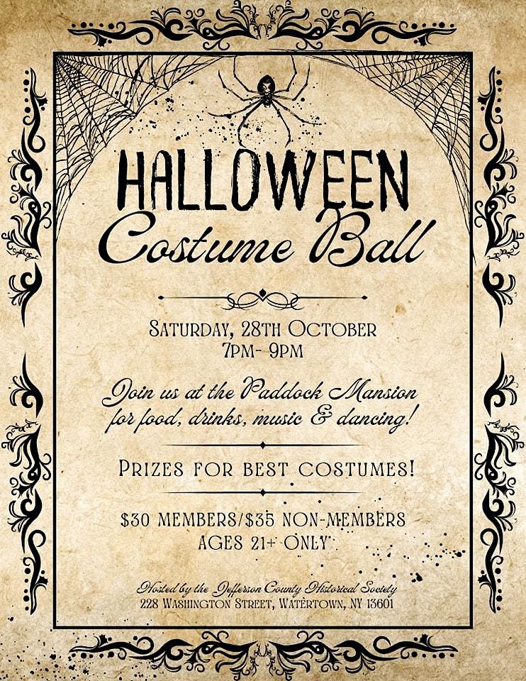 Halloween Costume Ball Jefferson County Historical Society Watertown