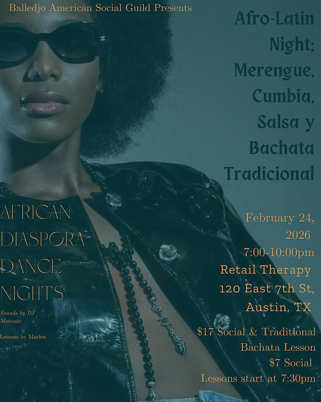Afro-Latin Night : Salsa,  Merengue, Cumbia & Traditional Bachata, 24 February | Event in Austin | AllEvents