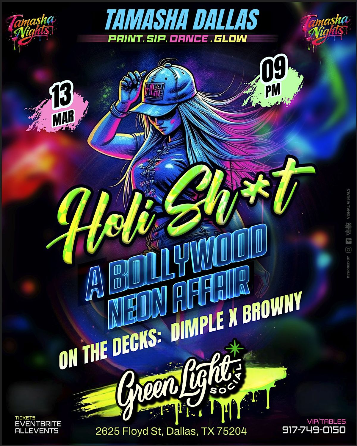 DALLAS HOLI SH*T, A BOLLYWOOD NEON AFFAIR @GREEN LIGHT SOCIAL