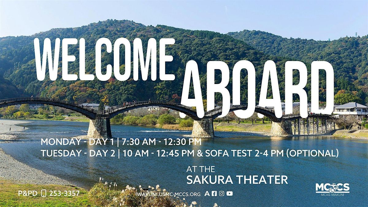 Welcome Aboard Brief | Event in Iwakuni | AllEvents