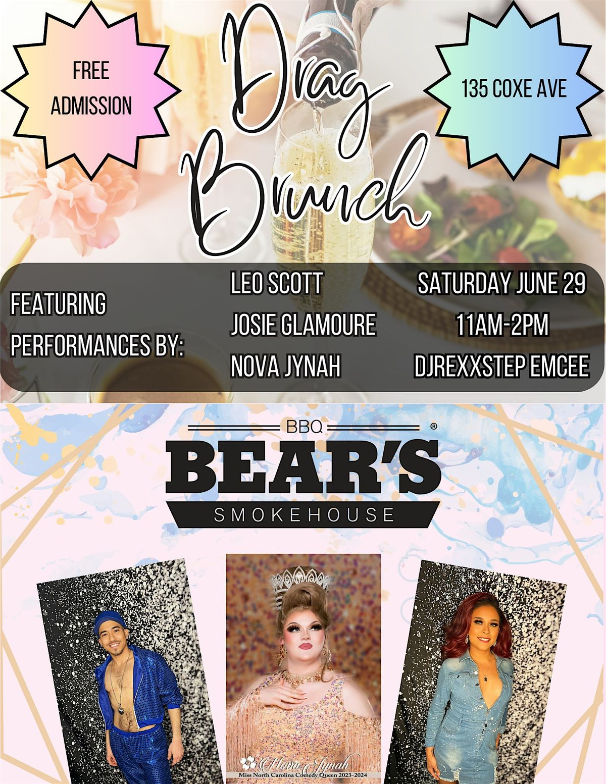 Drag Brunch Extravaganza at Bears Smokehouse, Bear's Smokehouse