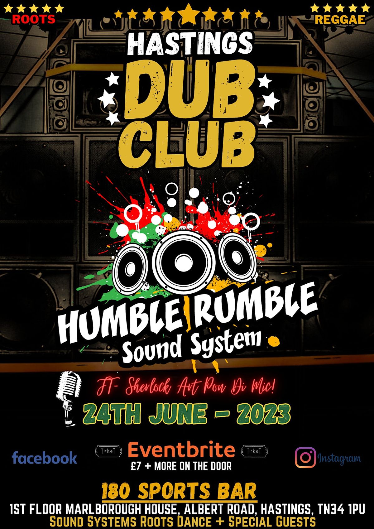 Hastings Dub Club Humble Rumble Sound System, 180 sports bar