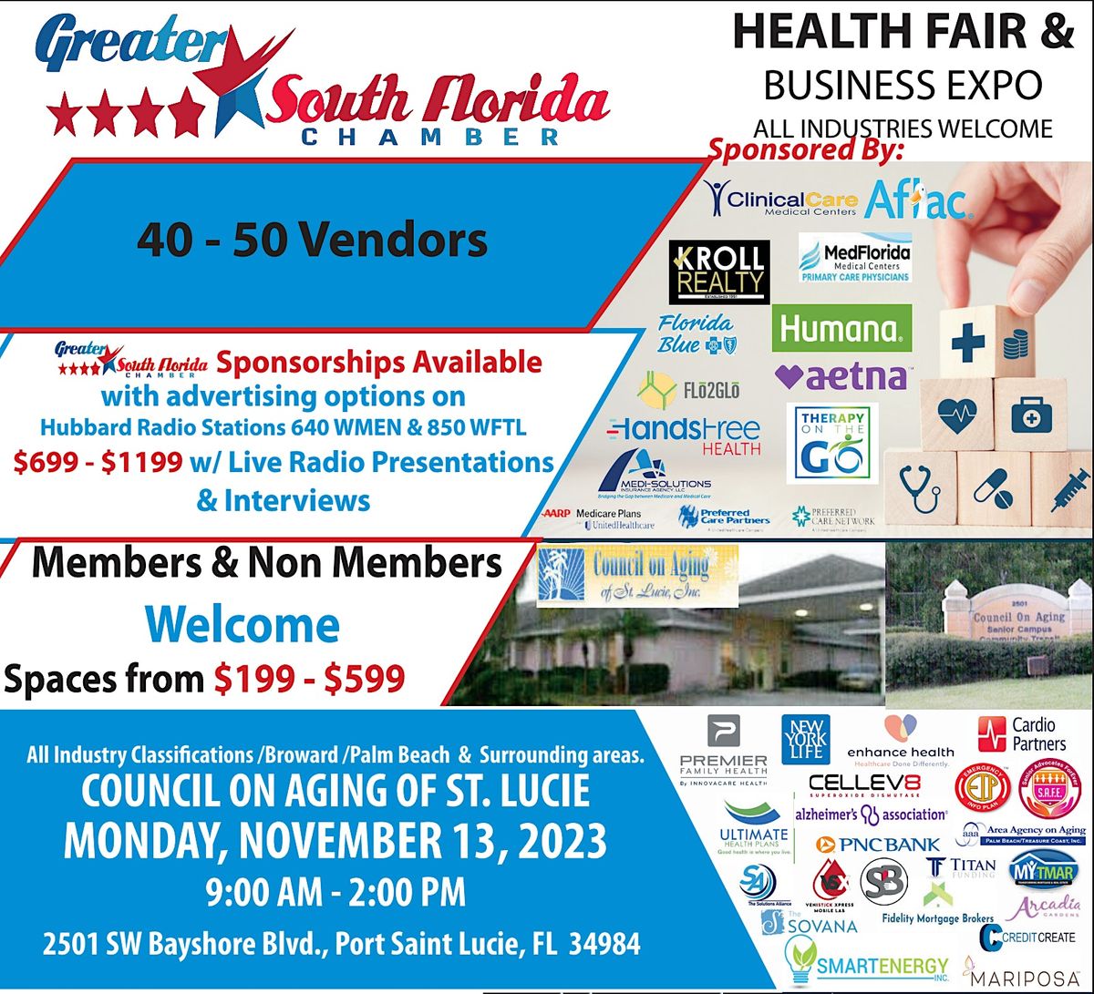 Council on Aging of St. Lucie Health Fair & Business Expo, 2501 SW