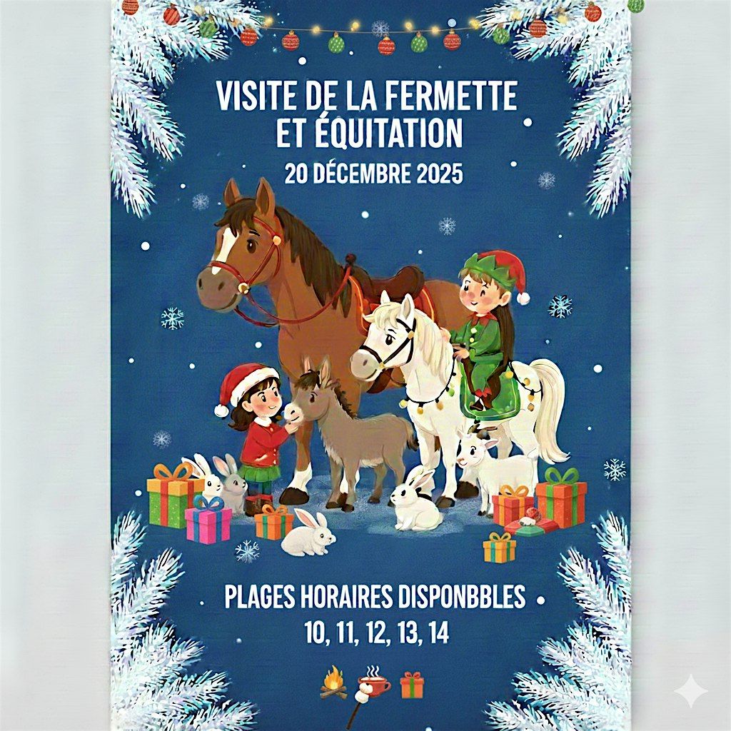 Visite de la fermette et équitation au Rauyame de Cassiopée, 20 December | Event in La Prairie | AllEvents