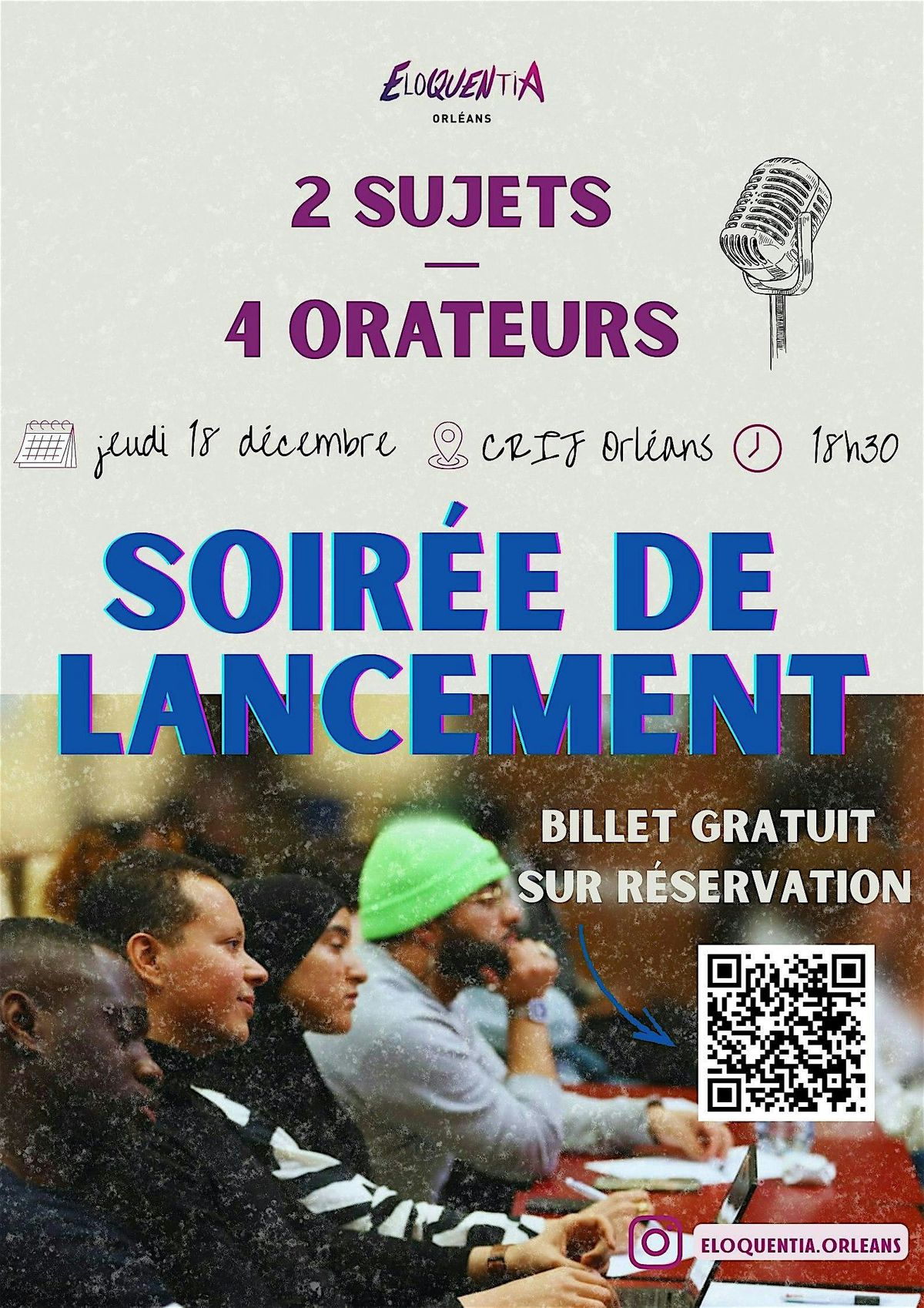 Soirée de lancement Eloquentia Orléans, 18 December | Event in Orléans | AllEvents