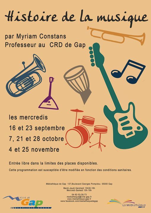 Histoire De La Musique Mediatheque De Gap 21 October