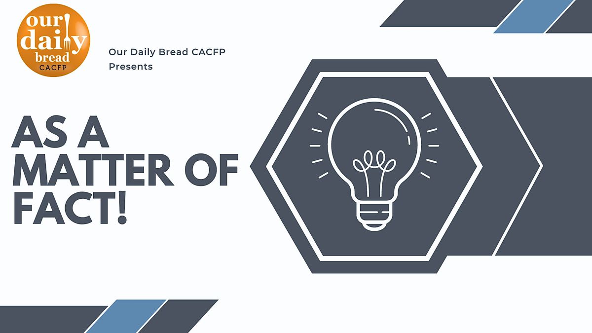 CACFP Training As A Matter of Fact Lexington, Lexington Public Library, Tates Creek Branch