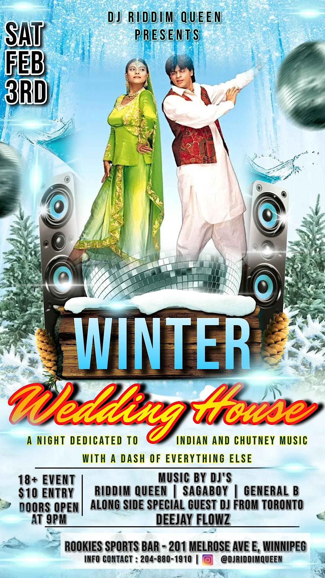 WINTER WEDDING HOUSE, Rookie’s Sports Bar, Winnipeg, February 3 to