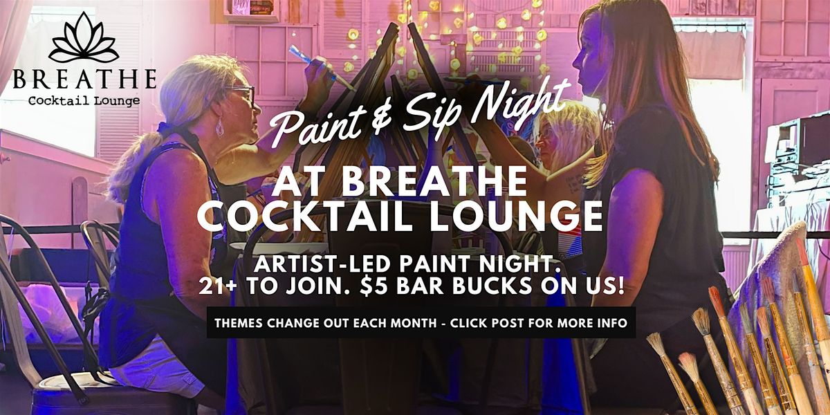 Halloween Paint & Sip at Breathe Cocktail Lounge (21+ only) | Event in Kernersville | AllEvents