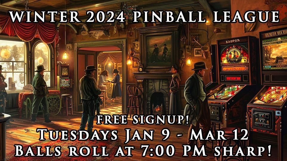 Winter 2024 Social Pinball League, The Flipside, Loveland, 9 January