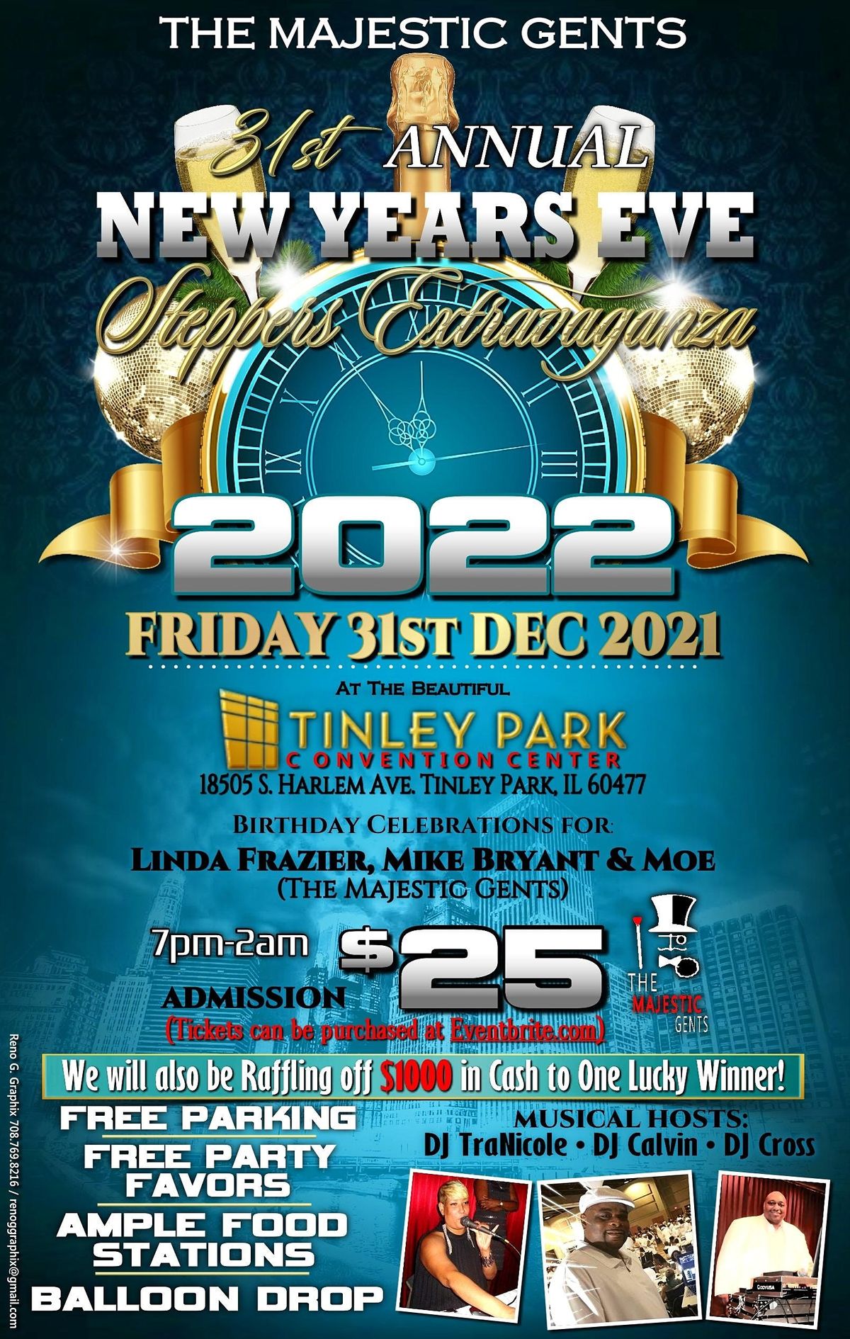 Majestic Gents New Years Eve extravaganza, Tinley Park Convention