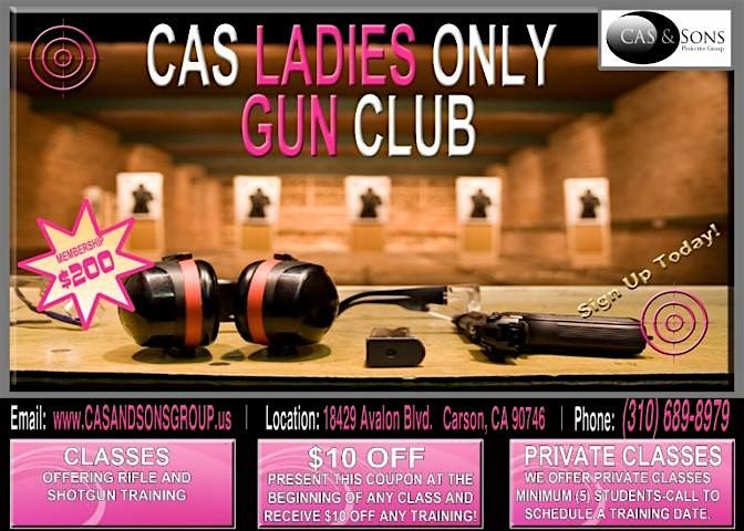 C.A.S. Ladies ONLY Basic Handgun Class | Event in Carson | AllEvents