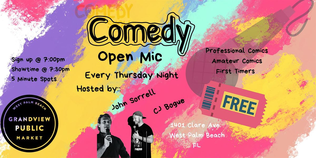 Free Comedy Open Mic Show | Event in West Palm Beach | AllEvents