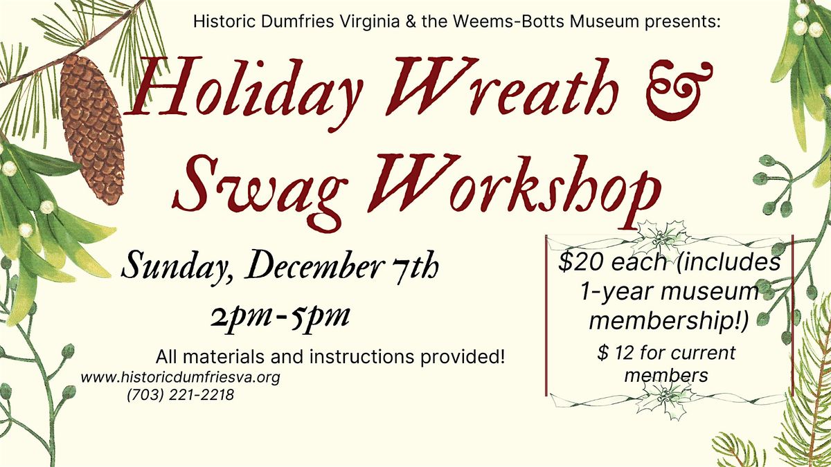 Natural Holiday Wreath and Swag Workshop | Event in Dumfries | AllEvents