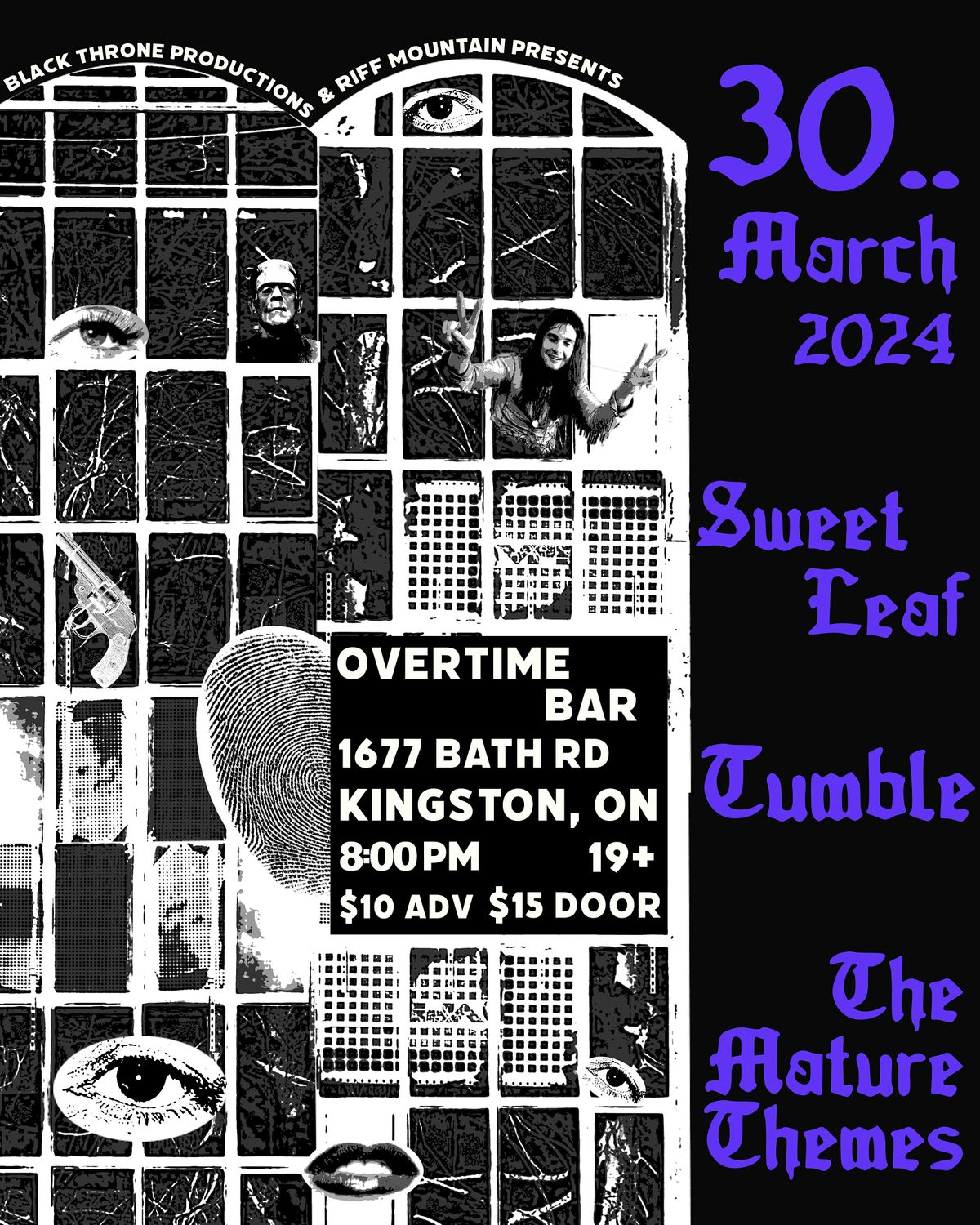 SWEETLEAF TUMBLE THE MATURE THEMES, Overtime Sports Bar, Kingston