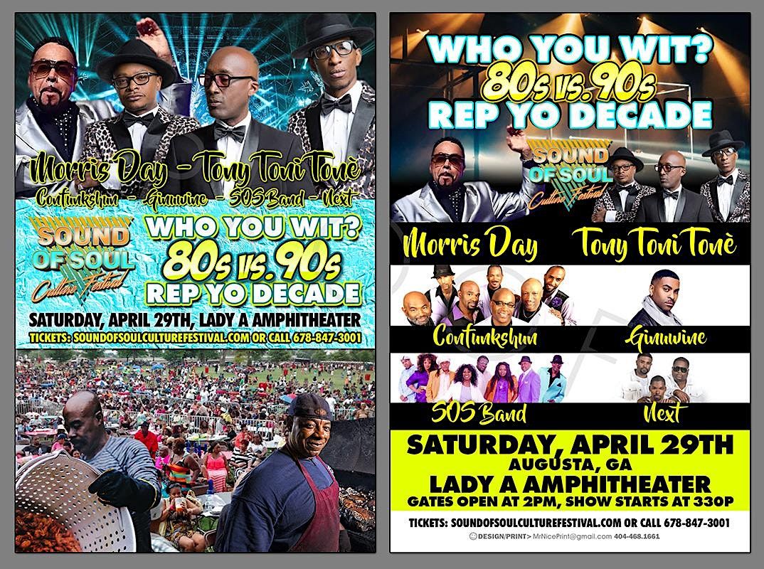 SOS Cultural Festival WHO YOU WIT 80Ss VS 90s August GA Lady A sos-cultural-festival-who-you-wit-80ss-vs-90s-august-ga-lady-a