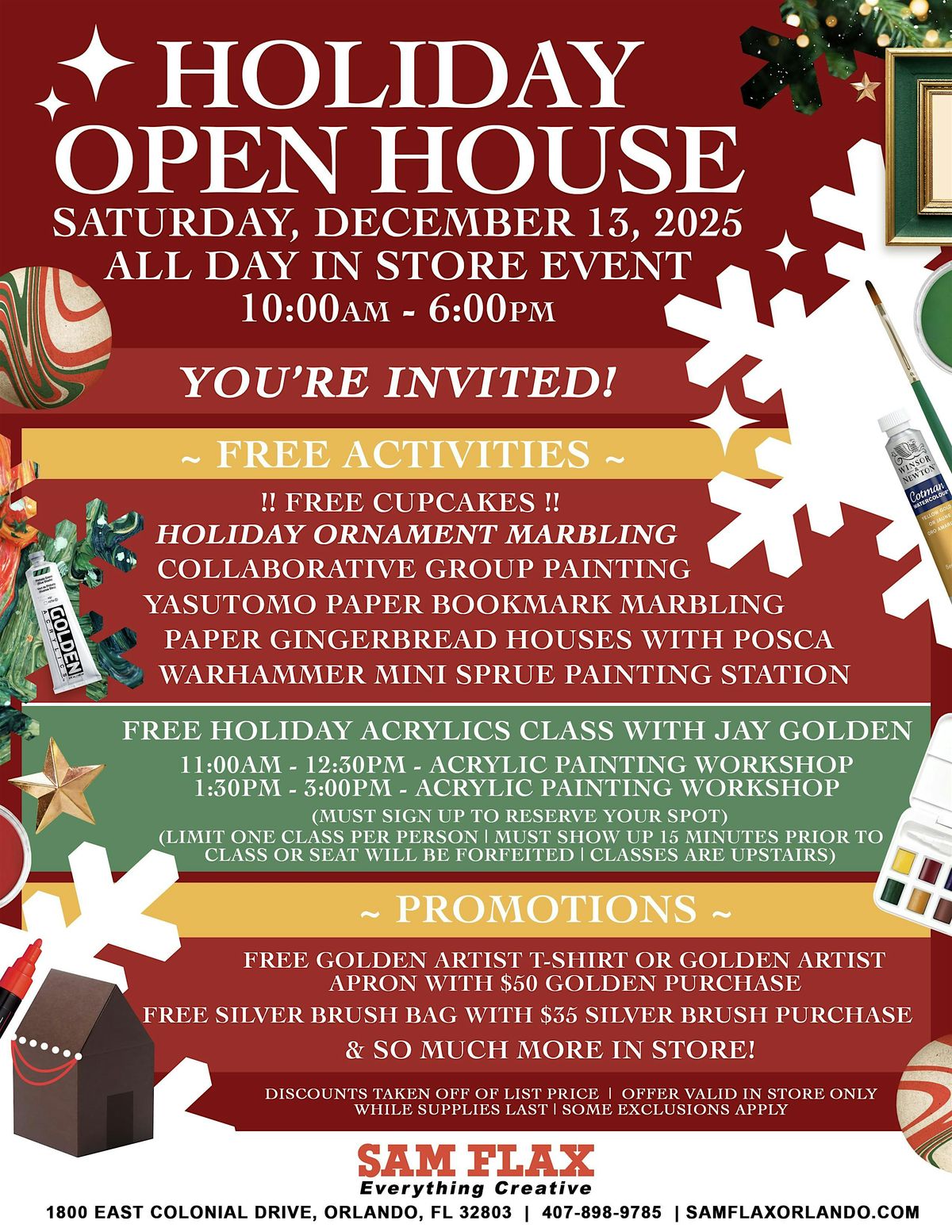 Holiday Open House 2025!, 13 December | Event in Orlando | AllEvents