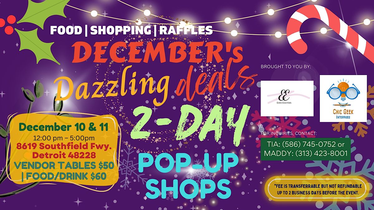 Decembers Dazzling Deals-Pop up shop, 8619 Southfield Fwy, Detroit,  December 10 to December 11 | AllEvents.in