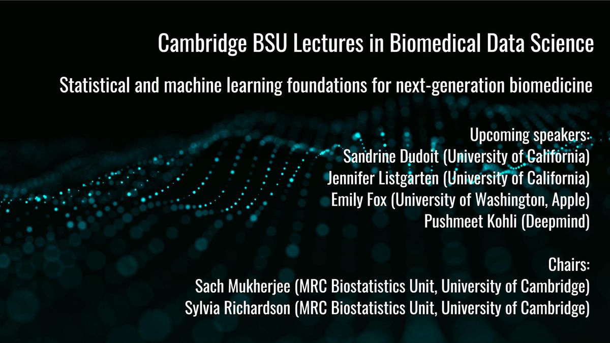 Bsu Christmas Break 2022 Cambridge Bsu Lecture In Biomedical Data Science - Prof Sandrine Dudoit,  February 24 2022 | Online Event | Allevents.in