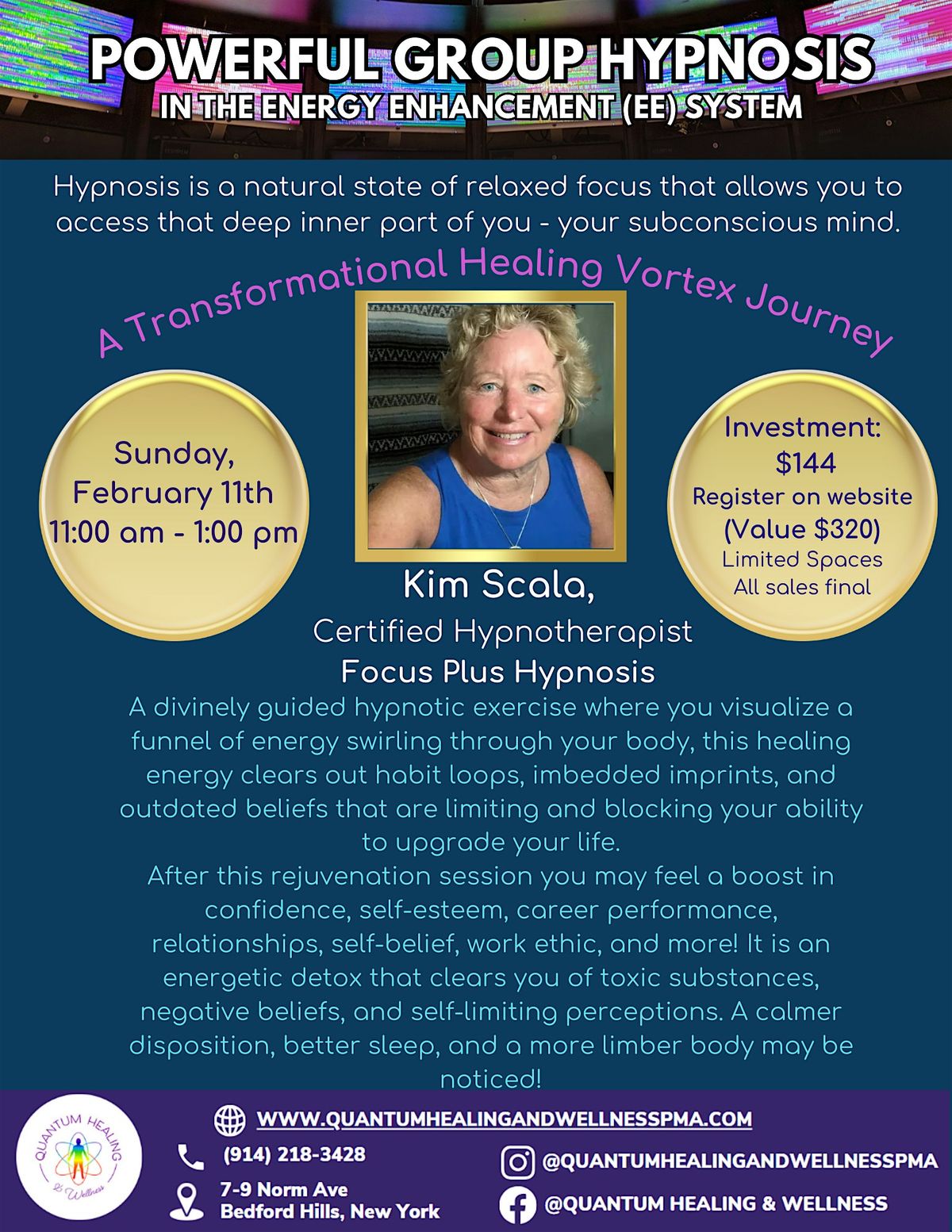 Group Hypnosis in the Energy Enhancement System, Quantum Healing
