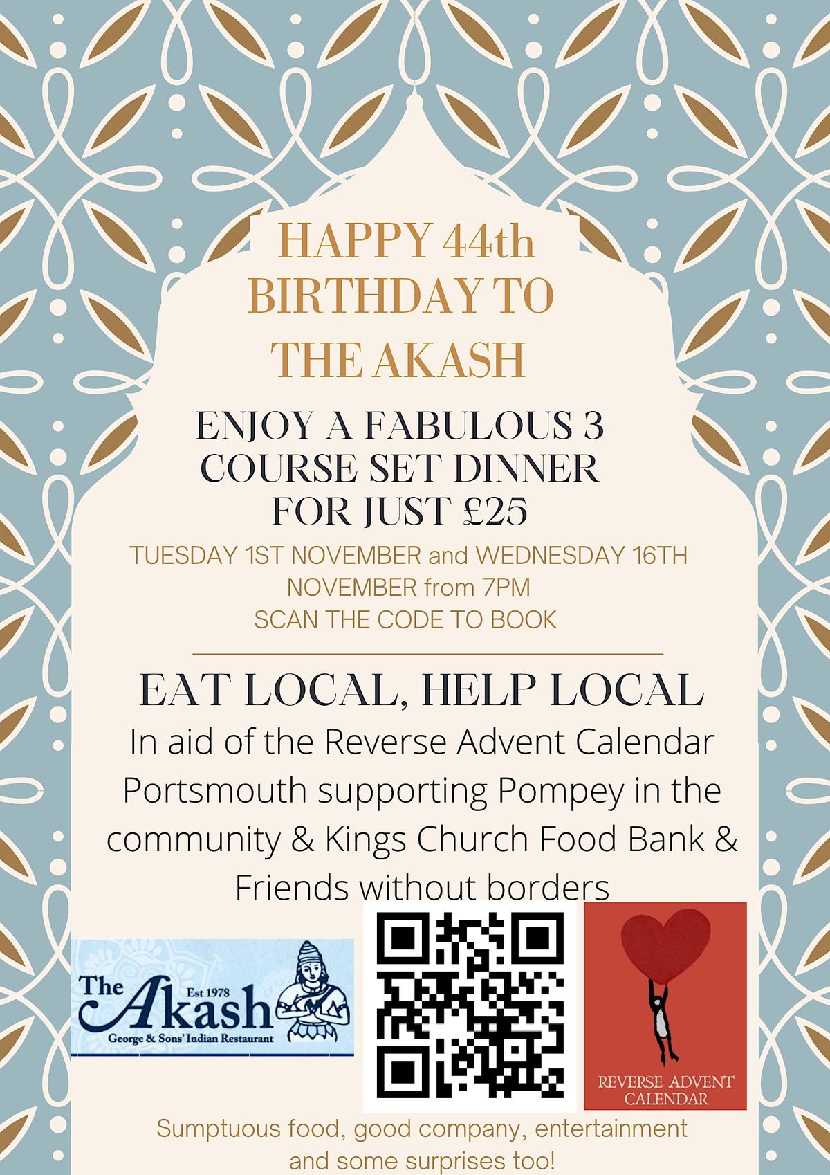 Reverse Advent Calendar Fundraising The Akash, The Akash, Portsmouth