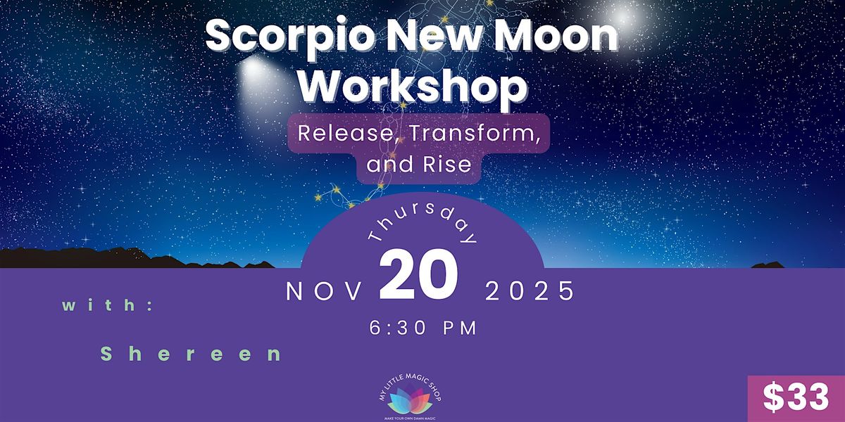 Scorpio New Moon Workshop – Astrology & Ritual with Shereen Campbell (NYC), 20 December | Event in New York