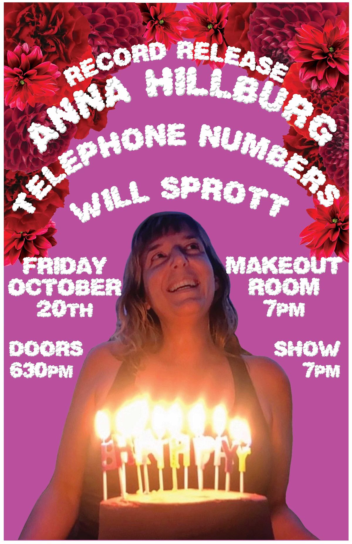 Anna Hillburg Record Release + Telephone Numbers + Will Sprott, Make