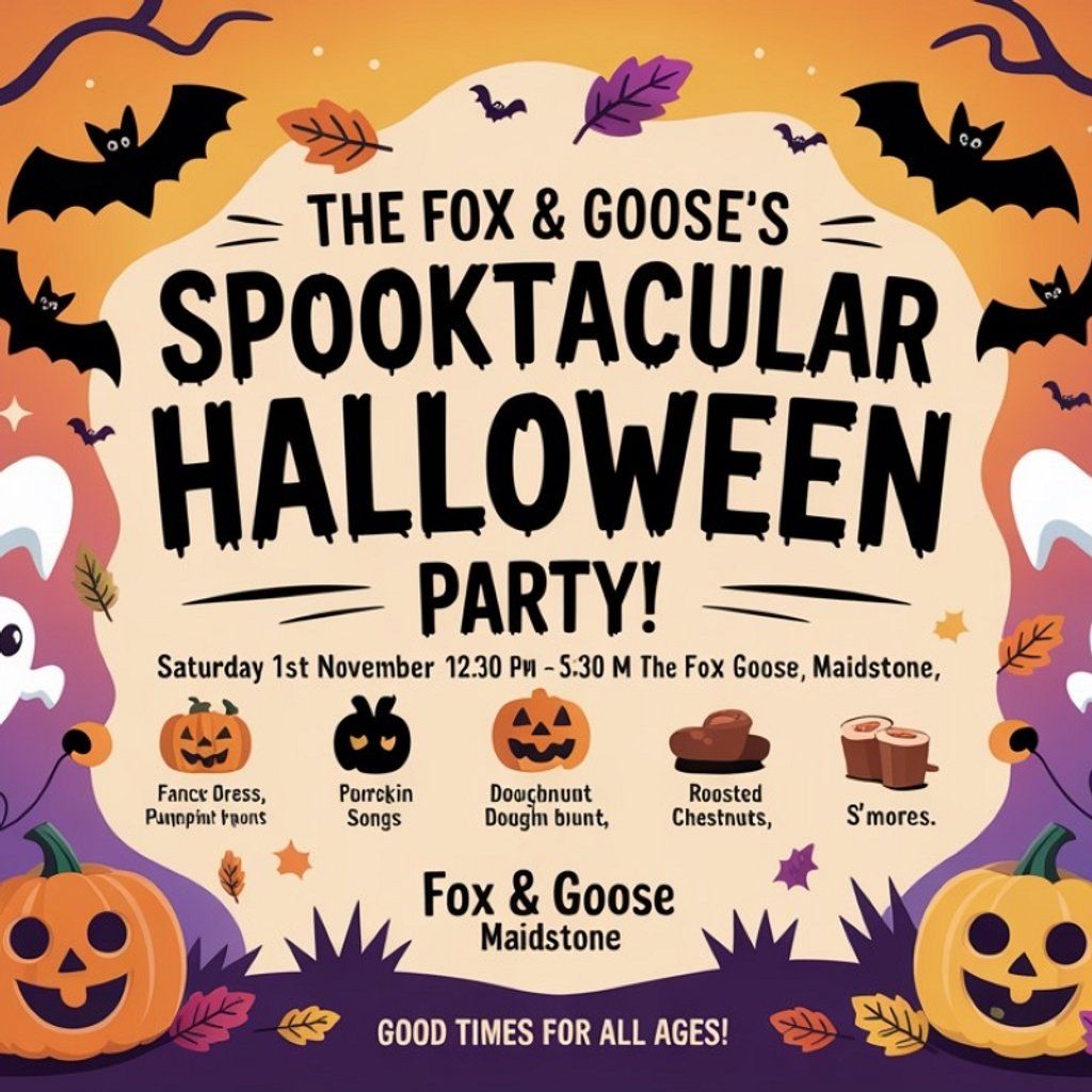 Spooktacular Halloween Party at The Fox & Goose!, 1 November | Event in Maidstone | AllEvents