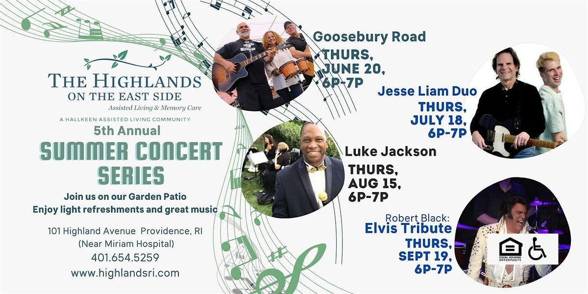 FREE Event - Highlands Summer Concert Series Featuring Goosebury Road  06.20, 101 Highland Avenue, Providence, RI, USA, 20 June 2024 | AllEvents.in