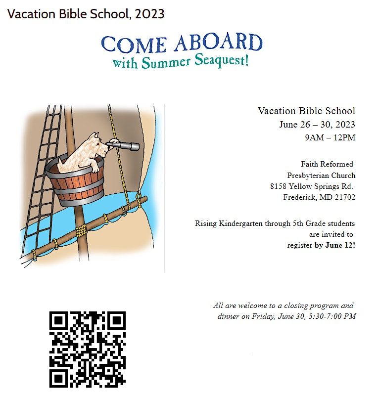 Summer Seaquest Vacation Bible School, 8158 Yellow Springs Rd