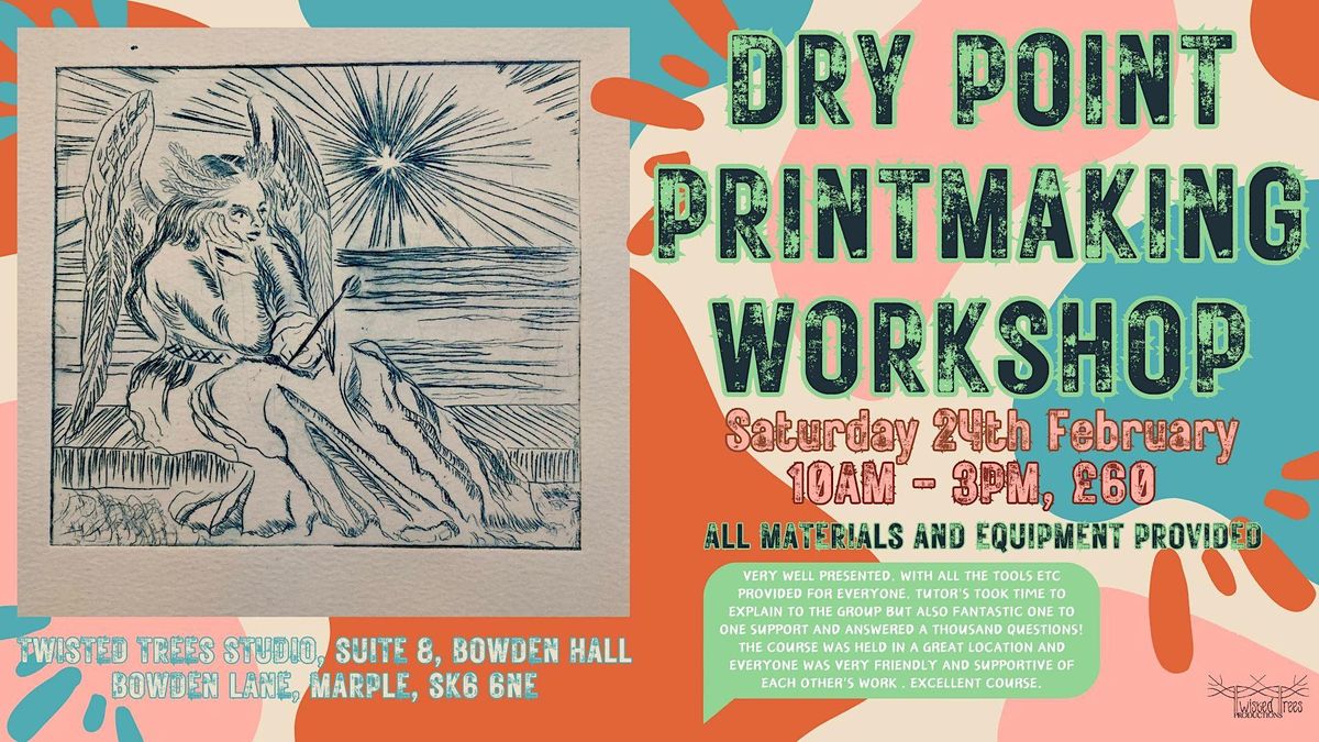 Drypoint Printmaking Bowden Lane, Marple, February 24 2024