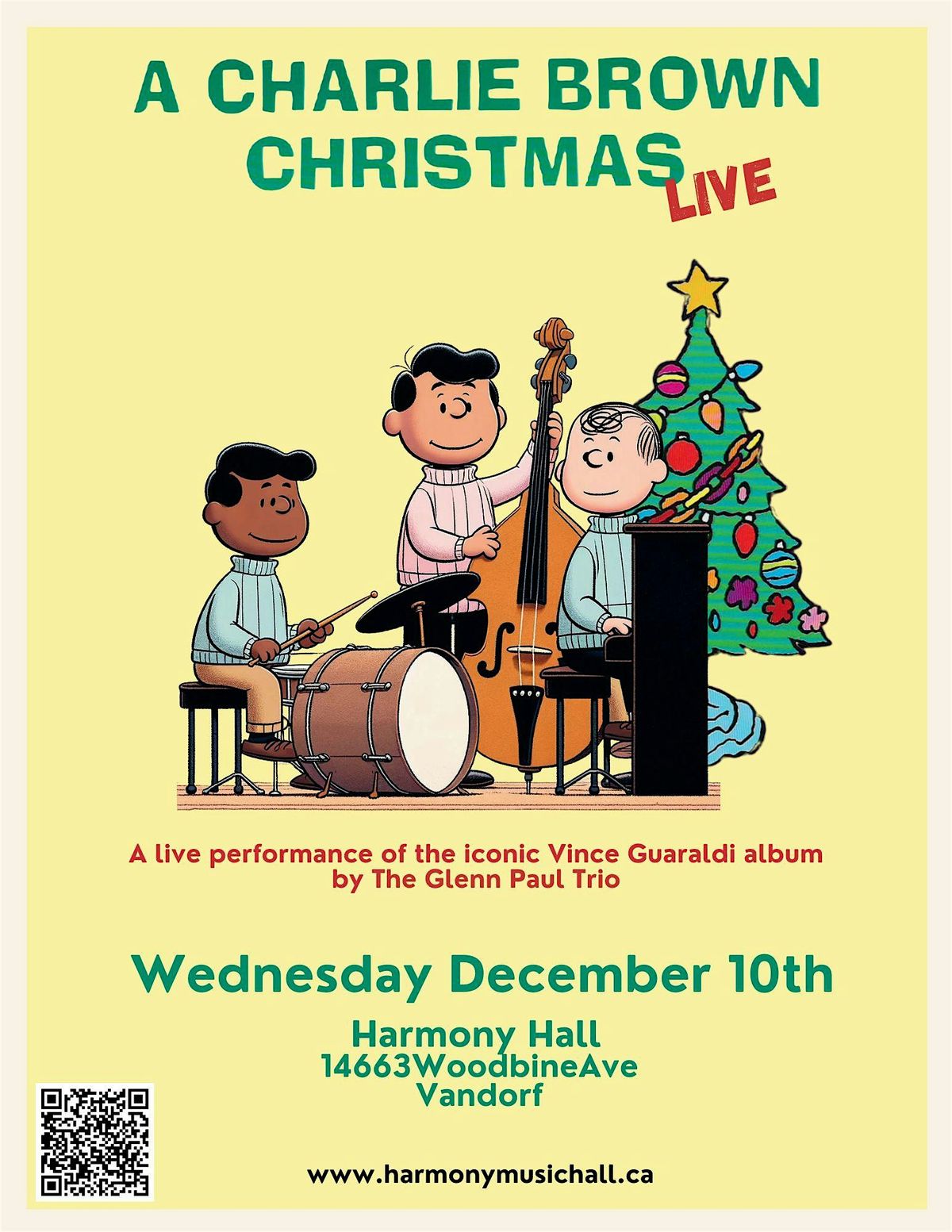 A Charlie Brown Christmas Live at Harmony Hall, 10 December | Event in Gormley | AllEvents