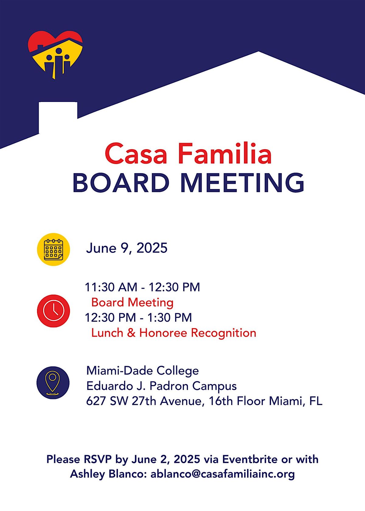 Casa Familia June 9, 2025 Board Meeting, 9 June | Event in Miami | AllEvents