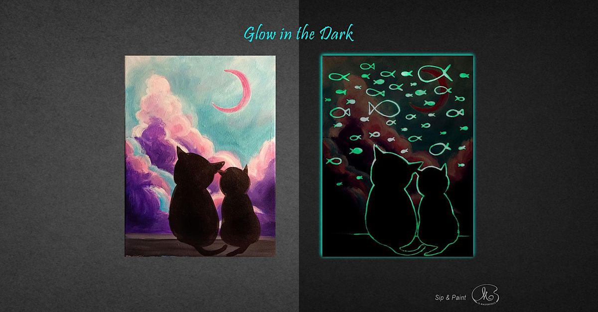 Sip and Paint (Glow in the Dark) Two Cuties (8pm Sat), Le Masterpiece