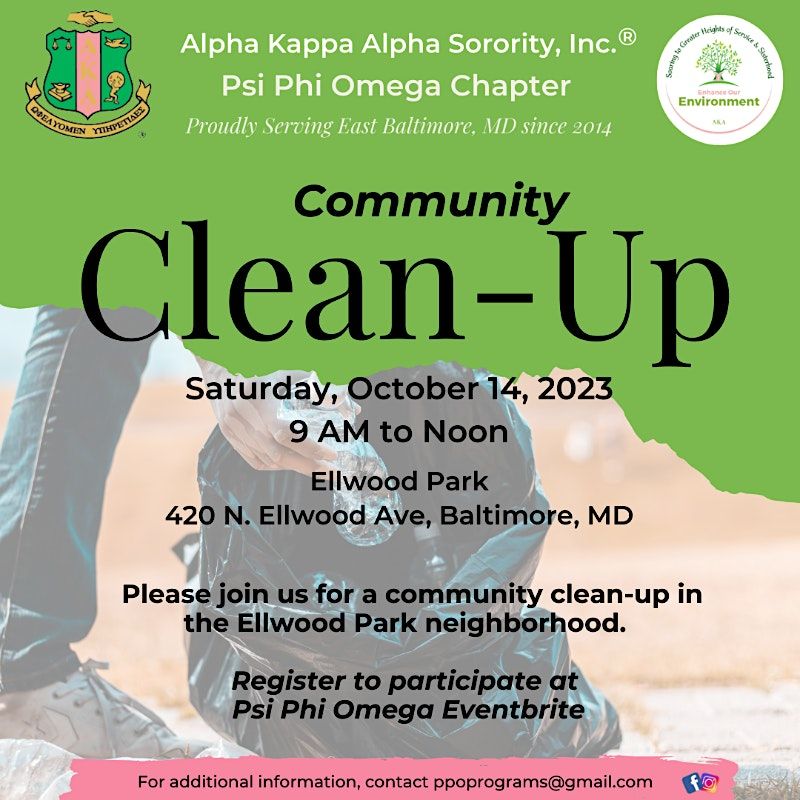 Enhance our Environment with a Community Cleanup, Ellwood Park