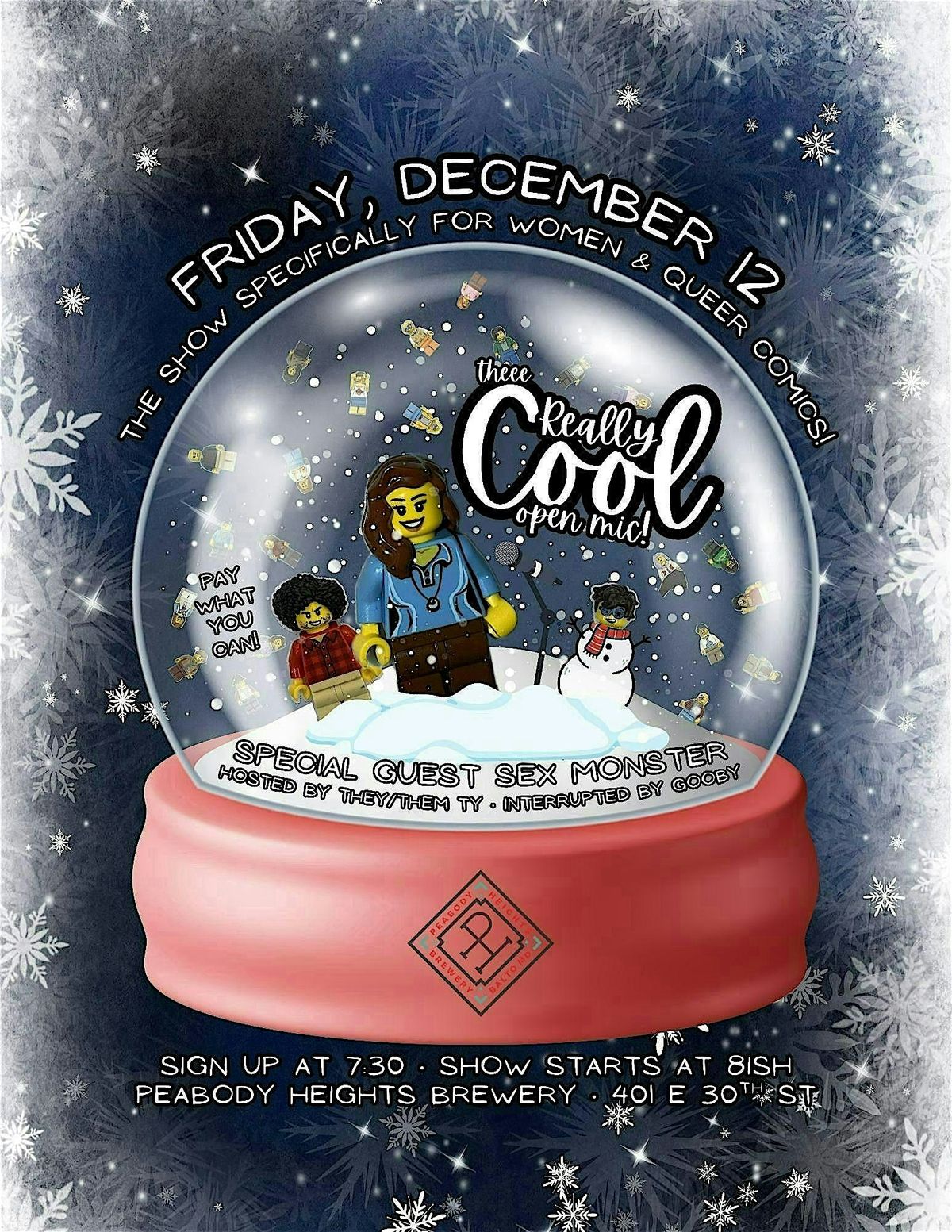 The FINAL REALLY COOL Open Mic of 2025: The Show for Women & Queer Comics!, 12 December | Event in Baltimore