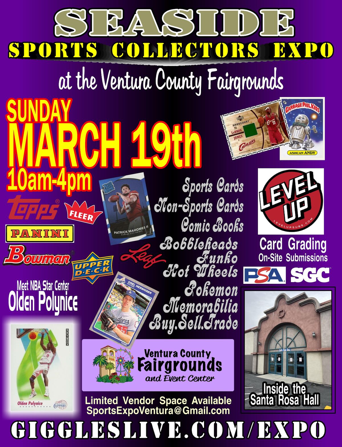 Seaside Sports Collectors Expo at the Ventura Fairgrounds, 10 W Harbor
