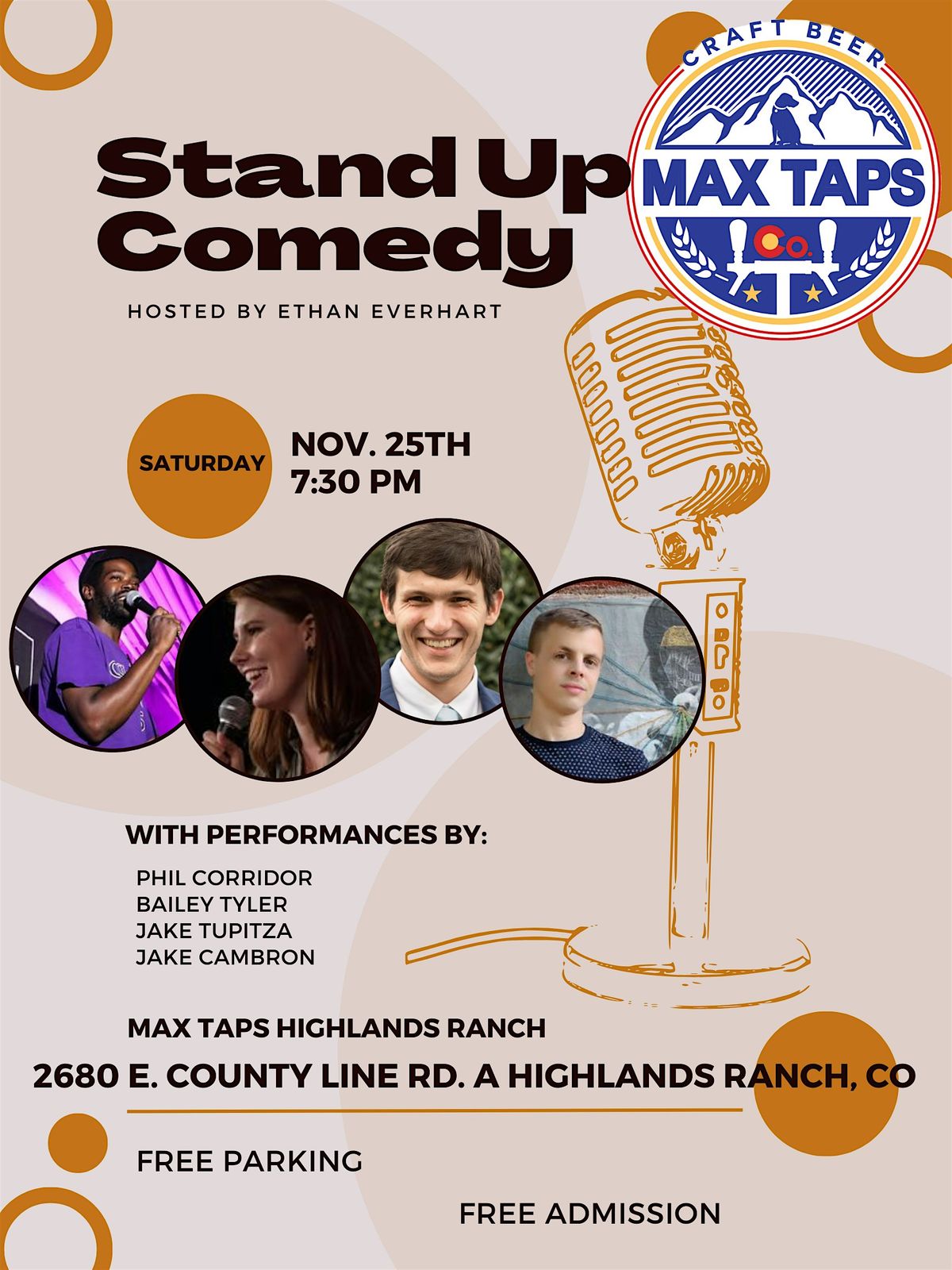 Comedy at Max Taps Highlands Ranch | Event in Highlands Ranch | AllEvents
