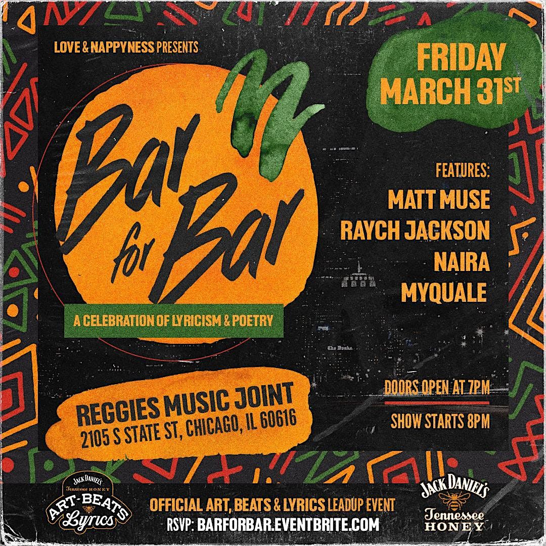 Bar for Bar A Celebration of Lyricism & Poetry Presented by Jack